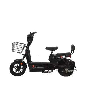 Lightweight 350W Electric Scooter Bike with Rear Hub Motor Long Range High Speed Basket for Student Office Workers