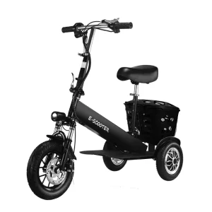 Lightweight 500W Lithium Battery Waterproof 3 Wheel Scooter with Baby Seat 120kg Load for Elderly Folding Electric Tricycle