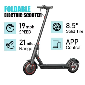 Lightweight Adult Two Wheel Electric Scooter Fat Tire Removable Long Range App Control Folding Waterproof 250W Motor Hydraulic