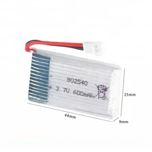Lithium Ion Rechargeable Battery 3.7V 600mAh 802540 25C RC Drone Quadcopter Batteries for Airplane Toys Aircraft Remote Toy