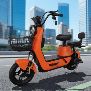 Luqun SAIHU 48V 350W Brushless Motor Pedal Assist City E Bike High Carbon Steel Frame 3 Speed Adult Use