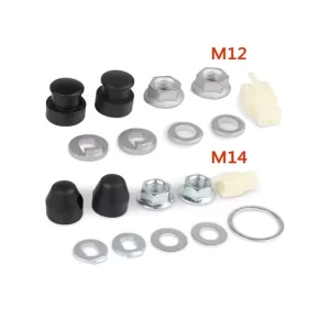 M12 M14 Electric Bicycle Motor Nut Accessories Ebike Parts Axle Lock Nut Lock Washer Spacer Cover Scooter