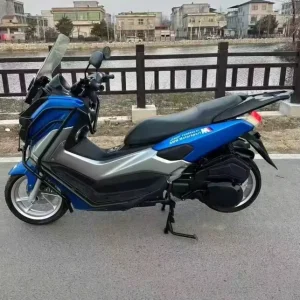 Maxi scooter Blue with Silver Accents National IV EFI F1 Fuel Injection Low Mileage 150cc Dual Seat for Long distance Travel