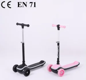 Modern Kids Scooter LED Lights Foldable Adjustable Height 3 PU Child Toy Age 3 12 Certified ASTM CE Alloy Deck Outdoor