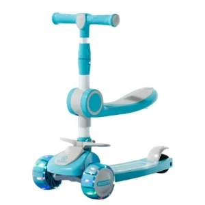 Modern Luxury Children’s 3 12 Years Old Foldable Three Wheel Battery Powered Scooter with Seat for Outdoor Use