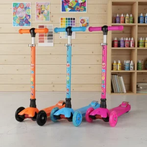 Modern Sensor Foldable Light Up 3 Wheel Outdoor Kids’ Kick Scooter for Toddlers & Children Ages 3-12 Boys & Girls