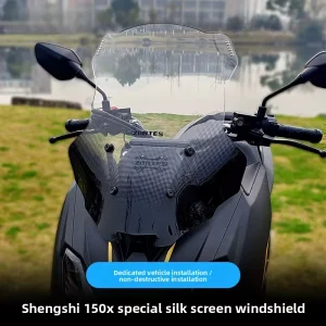 Modified Accessories for the Shengshi 150x Motorcycle Heightened Small Windshield Front Windscreen