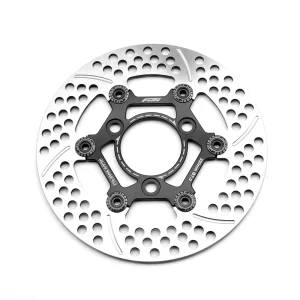 Motorcycle Brake Booster Series Three Pin 220mm 245mm Floating Stainless Steel Aluminum Alloy Fast Heat Dissipation for Scooters