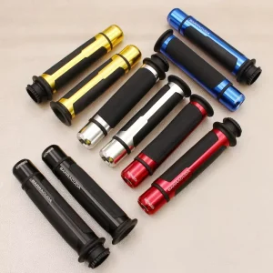 Motorcycle Handlebar Tape Plug Cover Sports Car Street Scooter Universal Grip Waterproof Non Slip Aluminum Alloy Soft Rubber CNC