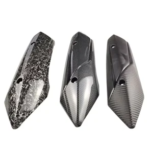 Motorcycle Modified Exhaust Muffler Heat Shield Carbon Fiber Texture Anti Scald Guard Universal Motorbike Accessory