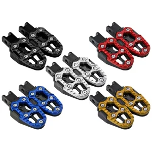 Motorcycle Universal Foot Pedals Angle Adjustable Aluminum Alloy Foot Rests Foot Pegs Scooter ATV E Bike Motocross Accessories