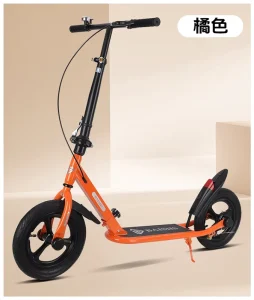 Multifunctional 3-in-1 Folding Kick Scooter for Kids with Three Wheels Steel Alloy Height Adjustable Rear Brake
