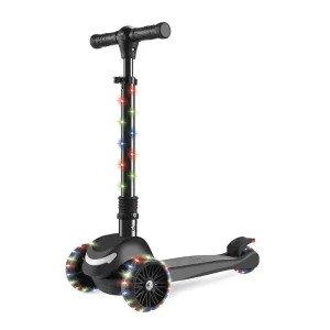 New Arrivals Foldable Kids 3 Wheel LED Lights up Kick Scooter Children Outdoor Foot Scooter