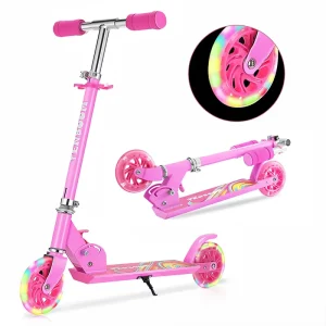 New Design Adjustable Folding Kick Scooter for Kids 2 PU Wheels Foot Scooter