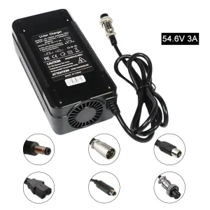 New Image Electric Scooter Charger Adapter for Kugoo M4 M4 Pro C1 X1 GX Plug (1+3-) 54.6V2A PD Function AC/DC Port Scooter Parts