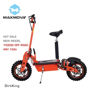 New Model CE Approved High Speed 40km/h 48V 12Ah 1500W Off Road Tire Electric Scooter