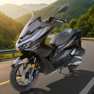 New Motorcycle PCX 150/200CC Black Gasoline Scooter Water Cooled Brushless Motor EFI Max Speed 120 Kmh