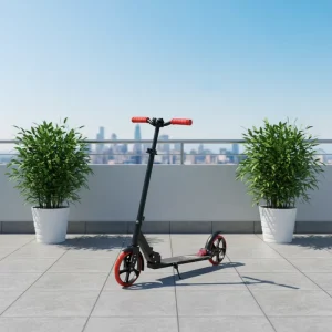 None Electric Lightweight Foldable Kick Scooter Aluminum Alloy Frame PU Wheels Two Wheeled Portable Children Adults