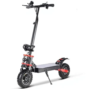 Off Road Foldable Adult Electric Scooter Aluminum Alloy Frame Brushless Motor High Power Lithium Battery Waterproof LED Lighting