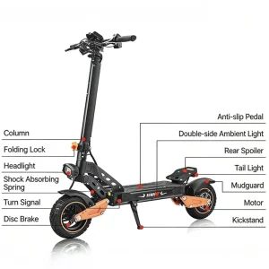Off-road Foldable Electric Scooter for Adults High-Speed 60KM/H 48V 10-21AH Battery Two-Wheeled Ride