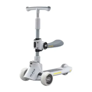 One-Button Foldable Scooter Three-in-One Music Lights Height Adjustable Seat PU Wheels for Kids 2-12 Years Old Modern Outdoor