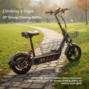 Overseas Warehouse Direct Delivery 14 Inch Folding Adult Electric Scooter with Lithium Battery 35km Range