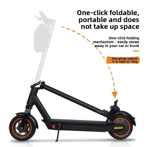 Overseas Warehouse Folding Electric Scooter 36V 500W Lithium Front Suspension Aluminum Alloy 40km Range 36km/h Speed Commuting