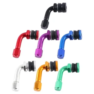PVR32 90 Degree Bent Aluminum Alloy Tubeless Tire Stems for Motorcycle Scooter Universal Hardware