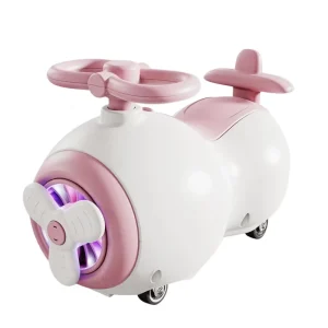 Peanut style Swivel Wobble Car 4 Wheel with Music and Lighting Anti Rollover Design Seat Included 2 6 Years Kids Scooter