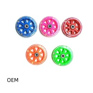 Portable 120 Mute Direct Drive Nylon Wheel Scooter Accessories Bicycle Auxiliary Flashing Wear Resistant Road Bike Stroller