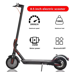 Portable Foldable Electric Scooter for Adults Student Commuting Two Wheel Scooter 350W Brushless Motor 30km/h Max Lithium 120kg