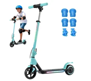 Portable Foldable Electric Scooter for Kids and Teens 6.5 Inch Two-Wheel Scooter Flash Light Outdoor Toy with Bluetooth Music