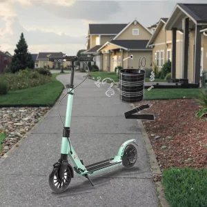 Quick Folding Aluminum Double Brake Kick Scooter for Kids Adults Low MOQ Adjustable Outdoor Ride On Skateboard with Two Wheels
