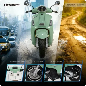 Romeo Luxury Classic 150cc Gasoline Scooter 125cc Motorcycle Front and Rear Disc Brakes ABS Dual Channel JINLANG Engine