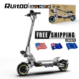 Ruitoo T3Max Dual Motor EU Warehouse Free Shipping Electric Scooter for Adults Powerful Dual Motor 60V Battery Scooter Electric