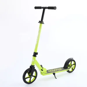 Self Powered Kick Scooter for Adults and Kids and Teens Adjustable Height Rear Brake Folding Mechanism Foot Scooter