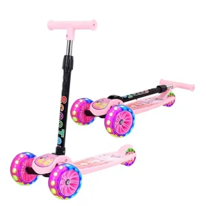 Single Pedal Electronic Scooter for Children Smart Logistic Elastic Outdoor Sports Whee 3 Wheel Cultivation
