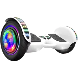 Smart Self Balancing Scooter with Long Range Battery Large Capacity Electric Hoverboard LED Light up Luminous Wheels for Adults