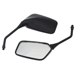 Square Motorcycle Rearview Mirror Universal 10mm Bolt Scooter Parts Clear Side Convex Mirror