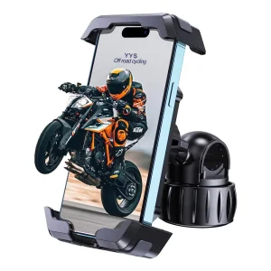 Stainless Steel Bike Motorcycle Scooter Phone Holder Handlebar Mount Waterproof Cell Phone Clamp