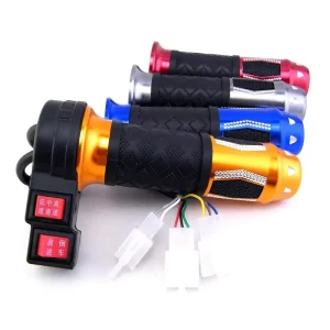 Stainless Steel Right Scooter Throttle Accelerator Foldable Handlebar Replacement Part for Electric Scooter