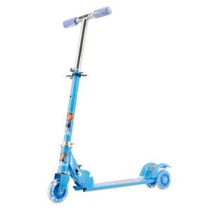 Steel Folding Suspension Kids Kick Scooter with Back Two Wheels Iron Kick Scooter