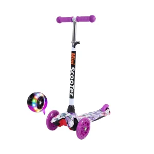 Steel Kick Scooter for Kids Infantil 3-Wheel Patinete with PU Wheels Kick Scooter Foot
