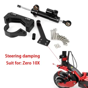 Steering Damping for Zero 10X Electric Scooter Steering Stabilizer Damper Front Wheel Shock Absorber Modification Bracket Kit