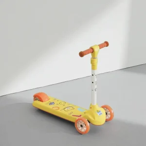 Teddy Bear Thickened Brake Pad Children Foldable Scooter High Precision Kids Scooter Wheel Axle System Children’s Kick Scooter