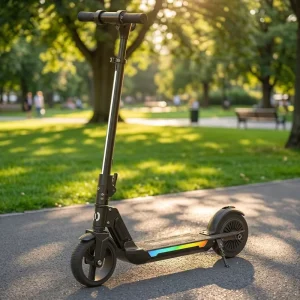 Teenage 2-Wheel Electric Scooter 7″ Motor Wheel Speed up to 19km/h Mileage 15~20km Easy Fold Carry Fun Riding E-Scooter