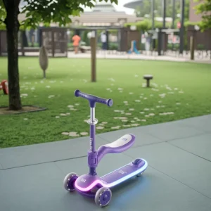 Three Pu Wheel Kids Scooter Plastic Aluminum Frame Kick Scooter Kids With Flash Wheel Hummer Wheel