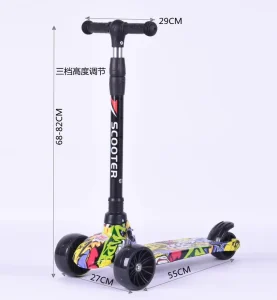 Three-Wheeled Foldable Children’s Scooter Toys Kick Scooters Foot Scooters