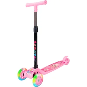 Three-Wheeled Kids Scooter Foldable Child Toy in Steel and Plastic for Outdoor Use