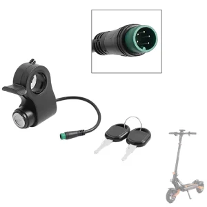 Throttle Accelerator Switch with Key for Kukirin G2 Max G2 Pro Electric Scooter 5 Pin Throttle Switch Lock Accessory